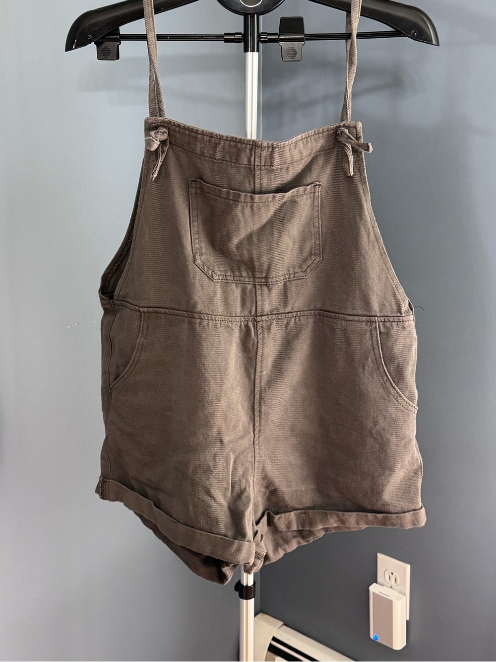 Cider Brown Short Overalls